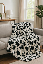 Load image into Gallery viewer, Super Soft Cow Print Minky Blanket – Plush Throw for Sofa, Bed &amp; Home Décor
