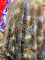 Load image into Gallery viewer, Timberwolf Brown Luxe Faux Fur – Deep Textured Long Pile Material by the yard 60” wide
