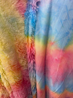 Load image into Gallery viewer, Fuchsia rainbow silky Bear Skin pastel Fabric 58" Wide Sold by the Yard

