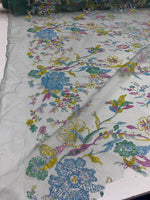 Load image into Gallery viewer, Sparkling Floral Glitter Mesh Fabric On Mint Embroidered Lace | Glitter Tulle Fabric for Dresses, Gowns, Crafts &amp; Special Events

