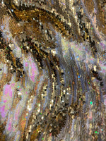 Load image into Gallery viewer, Reversible Gold &amp; Pink Fillable Sequin Fabric – Magic Flip Sequins, Glam Fabric by the Yard for Dresses, Decor Costumes
