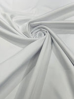 Load image into Gallery viewer, Off White Stretch Lamour Satin Fabric – Shiny Metallic Look, 4-Way Stretch for Dancewear, Costumes, Activewear &amp; Apparel
