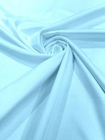Load image into Gallery viewer, Light Blue Stretch Lamour Satin Fabric – Shiny Metallic Look, 4-Way Stretch for Dancewear, Costumes, Activewear &amp; Apparel
