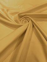 Load image into Gallery viewer, Gold Stretch Lamour Satin Fabric – Shiny Metallic Look, 4-Way Stretch for Dancewear, Costumes, Activewear &amp; Apparel
