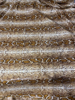 Load image into Gallery viewer, Snake Print Spandex Fabric – Stretch Animal Print – Brown Python Snakeskin Fabric by the Yard
