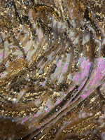Load image into Gallery viewer, Reversible Gold &amp; Pink Fillable Sequin Fabric – Magic Flip Sequins, Glam Fabric by the Yard for Dresses, Decor Costumes
