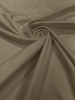 Load image into Gallery viewer, Taupe Stretch Lamour Satin Fabric – Shiny Metallic Look, 4-Way Stretch for Dancewear, Costumes, Activewear &amp; Apparel
