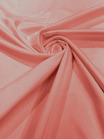 Load image into Gallery viewer, Peach Stretch Lamour Satin Fabric – Shiny Metallic Look, 4-Way Stretch for Dancewear, Costumes, Activewear &amp; Apparel
