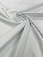 Load image into Gallery viewer, Off White Stretch Lamour Satin Fabric – Shiny Metallic Look, 4-Way Stretch for Dancewear, Costumes, Activewear &amp; Apparel

