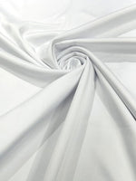 Load image into Gallery viewer, White Stretch Lamour Satin Fabric – Shiny Metallic Look, 4-Way Stretch for Dancewear, Costumes, Activewear &amp; Apparel
