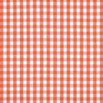 Load image into Gallery viewer, Orange /white Gingham Checkered 1/4” Fabric 60” wide By The Yard
