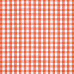 Load image into Gallery viewer, Orange /white Gingham Checkered 1/4” Fabric 60” wide By The Yard
