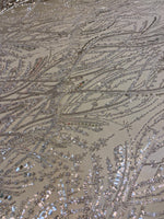 Load image into Gallery viewer, White Luxury Sequin Fabric on Mesh Beaded Sequin Lace – Glamorous Evening Dress, Gown &amp; Couture Fabric by the Yard
