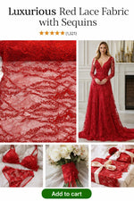 Load image into Gallery viewer, White Sequin Lace Fabric by the Yard – Soft Floral Luxury Lace for Dresses, Bridal, Lingerie &amp; Decor
