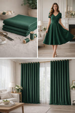 Load image into Gallery viewer, Hunter Green Poly Cotton Fabric by the Yard – Soft Durable Blend Fabric for Sewing, Quilting, Apparel &amp; Crafts
