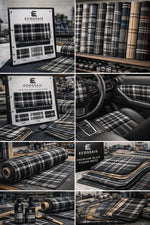Load image into Gallery viewer, Plaid Automotive Upholstery Fabric by the Yard | Tartan Check Car Interior | Seat Covers Door Panels Floor Mats Headliner
