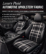 Load image into Gallery viewer, Plaid Automotive Upholstery Fabric by the Yard | Tartan Check Car Interior | Seat Covers Door Panels Floor Mats Headliner
