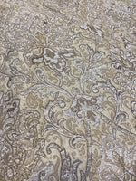 Load image into Gallery viewer, Oatmeal Damask Chenille Upholstery Drapery fabric by the yard 54" Wide
