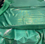 Load image into Gallery viewer, Green Holographic Snake Print Spandex Fabric – 4 Way Stretch Iridescent– Festival, Dancewear, Costume Fabric by the Yard
