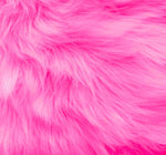 Load image into Gallery viewer, Candy Pink Fur faux fake shaggy fabric by the yard 60" wide
