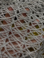 Load image into Gallery viewer, Silver Crystal Lace Fabric – Sparkly Metallic Lace with Sequin Shine for Dresses, Bridal, Table Runners &amp; Couture Sewing
