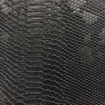 Load image into Gallery viewer, Black Snake Viper vinyl  leather  Embossed upholstery fabric sold by the yard 54" Wide
