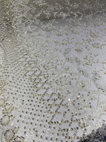 Load image into Gallery viewer, Ivory Beaded Lace Fabric – Bridal Sequin Lace with Rhinestones, Couture Wedding Dress Fabric, Sparkly Evening Gown Lace, High End Designer
