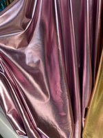 Load image into Gallery viewer, Rose violet Foil Spandex  Fabric, 4 way stretch, sold by the yard
