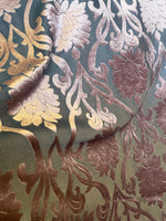 Load image into Gallery viewer, Violet Velvet burnout Damask Upholstery Drapery fabric sold by the yard 54" wide
