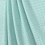 Load image into Gallery viewer, Mint Gingham Check Fabric – 1/8” Small Check Cotton Blend Fabric by the Yard 60” wide

