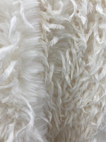 Load image into Gallery viewer, Off white Feather Faux Fur Fabric by the Yard – Soft Short Pile Feather Trim Fabric – Bridal, Couture, Costume, Luxury Decor Material
