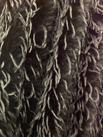 Load image into Gallery viewer, Black Feather Faux Fur Fabric by the Yard – Soft Short Pile Feather Trim Fabric – Bridal, Couture, Costume, Luxury Decor Material
