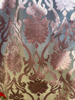 Load image into Gallery viewer, Violet Velvet burnout Damask Upholstery Drapery fabric sold by the yard 54" wide
