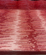 Load image into Gallery viewer, Red Lace Fabric – Hand-Beaded Mesh with Linear Fringe Design – Couture Eveningwear, Bridal, Gown &amp; Luxury Decor Fabric by the Yard
