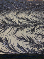 Load image into Gallery viewer, Navy Sequin Stretch Fabric on Mesh – Sparkle Fabric for Dresses, Gowns, Costumes, Dancewear &amp; Event Decor by the Yard
