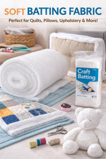 Load image into Gallery viewer, Quilt Batting Multipurpose Dacron Fiber Polyester Wadding Fabric 1/2" Loft Upholstery Grade Padding 48 inches wide
