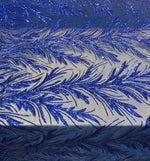 Load image into Gallery viewer, Royal Sequin Stretch Fabric on Mesh – Sparkle Fabric for Dresses, Gowns, Costumes, Dancewear &amp; Event Decor by the Yard
