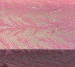 Load image into Gallery viewer, Pink Sequin Stretch Fabric on Mesh – Sparkle Fabric for Dresses, Gowns, Costumes, Dancewear &amp; Event Decor by the Yard
