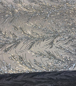 Load image into Gallery viewer, Silver Sequin Stretch Fabric on Mesh – Sparkle Fabric for Dresses, Gowns, Costumes, Dancewear &amp; Event Decor by the Yard
