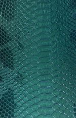 Load image into Gallery viewer, Green Snake Viper vinyl  leather  Embossed upholstery fabric sold by the yard 54" Wide
