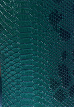 Load image into Gallery viewer, Hunter Green Snake Viper vinyl  leather  Embossed upholstery fabric sold by the yard 54" Wide
