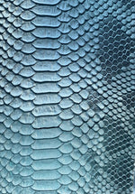 Load image into Gallery viewer, Gray Snake Viper vinyl  leather  Embossed upholstery fabric sold by the yard 54" Wide
