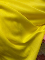 Load image into Gallery viewer, Bright Yellow interlock 2 way stretch lining fabric, 100% polyester, 60" wide
