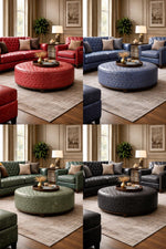 Load image into Gallery viewer, Vinyl faux Gold  Metallic Ostrich Upholstery Vinyl fabric per yard
