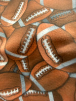 Load image into Gallery viewer, Football Print Fleece Fabric – Soft Sports Fabric by the Yard – Game Day Blanket, Kids Apparel, DIY Crafts
