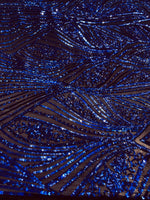 Load image into Gallery viewer, Royal Sequin Mesh Fabric, Elegant Lace Sequin,Bridal Evening Gown Material, Stretch Mesh, Wedding Dress fabric

