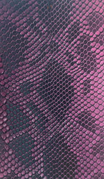 Load image into Gallery viewer, Purple Snake Viper vinyl  leather  Embossed upholstery fabric sold by the yard 54" Wide
