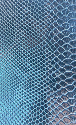 Load image into Gallery viewer, Metallic Silver Snake Viper vinyl  leather  Embossed upholstery fabric sold by the yard 54" Wide
