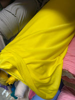 Load image into Gallery viewer, Bright Yellow interlock 2 way stretch lining fabric, 100% polyester, 60" wide
