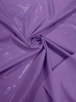 Load image into Gallery viewer, Lavender Glossy shiny Vinyl Spandex Fabric Stretch Patent Leather Look Apparel Material  by the Yard
